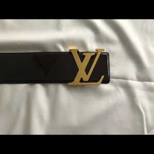 Louis Vuitton Dark Purple Patent Leather Belt